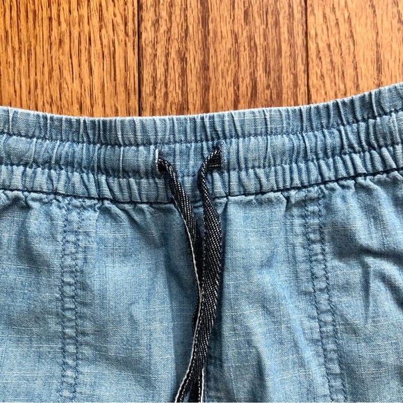 J.CREW Seaside Chambray Blue Elasticized Waist Short Women’s Size M - Picture 7 of 9